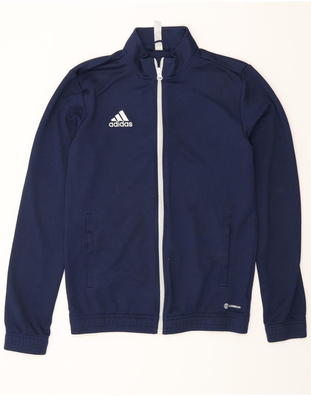 ADIDAS Mens Aeroready Tracksuit Top Jacket Small Navy Blue Polyester