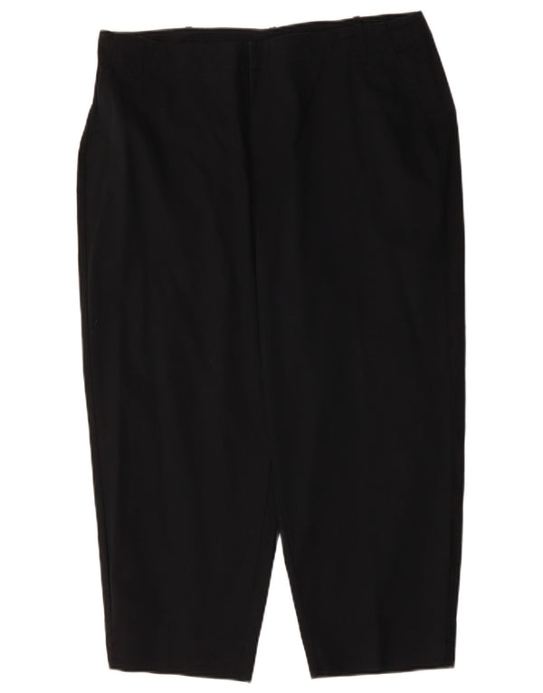 Calça capri feminina Mossimo elástica de cintura alta US 16 XL W32 L22 preta