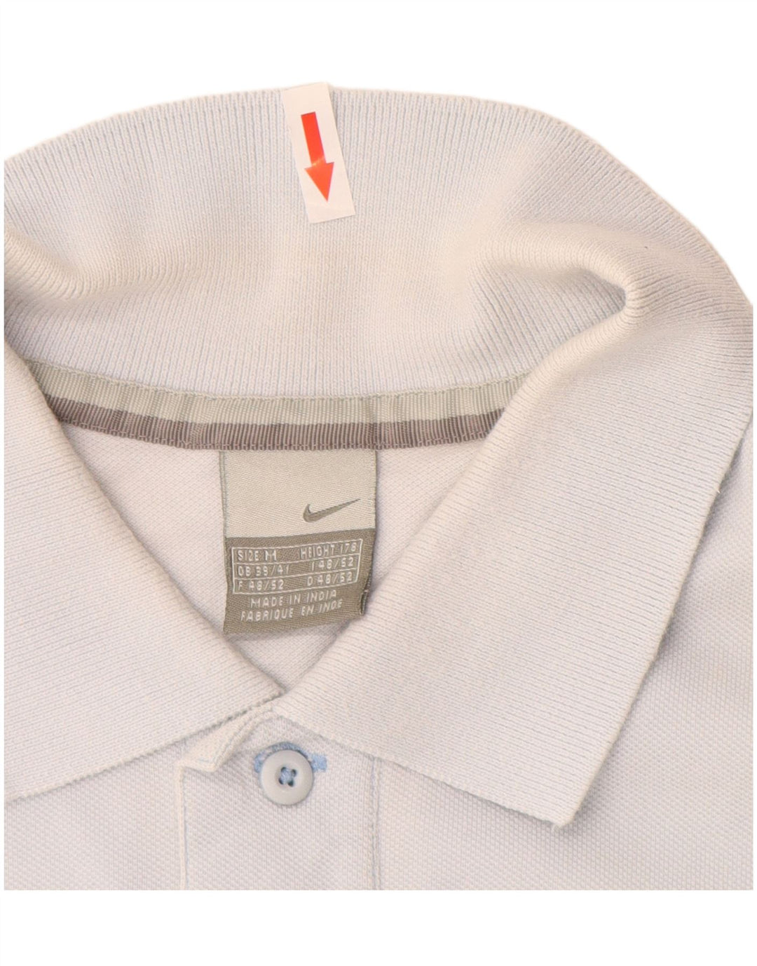 Camisa polo masculina Nike UK 39/41 algodão azul médio