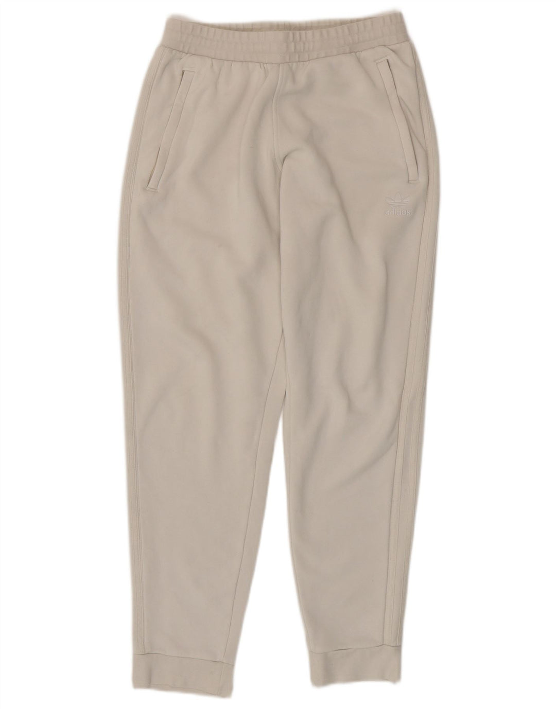 ADIDAS Calça de treino masculina Joggers Médio Off White Algodão