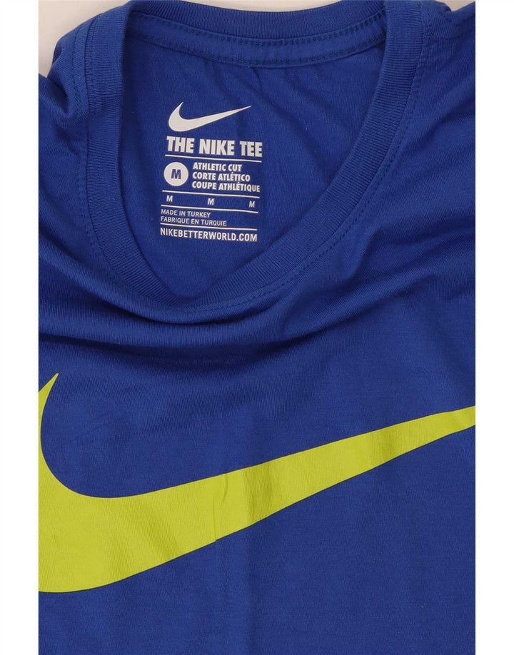 Camiseta Nike Masculina Athletic Fit Graphic Top Azul Médio
