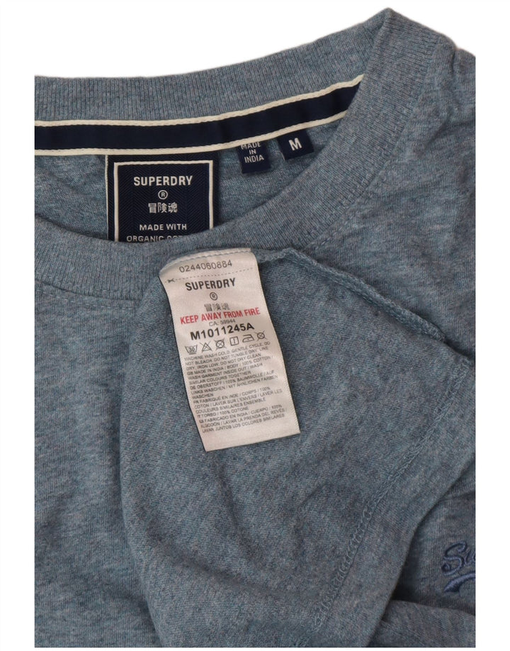 Camiseta masculina SUPERDRY Top médio algodão azul