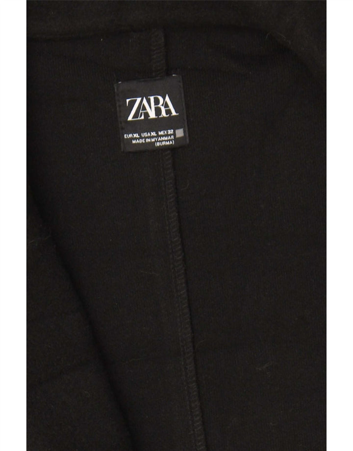 Sobretudo aberto feminino Zara UK 18 XL poliéster preto