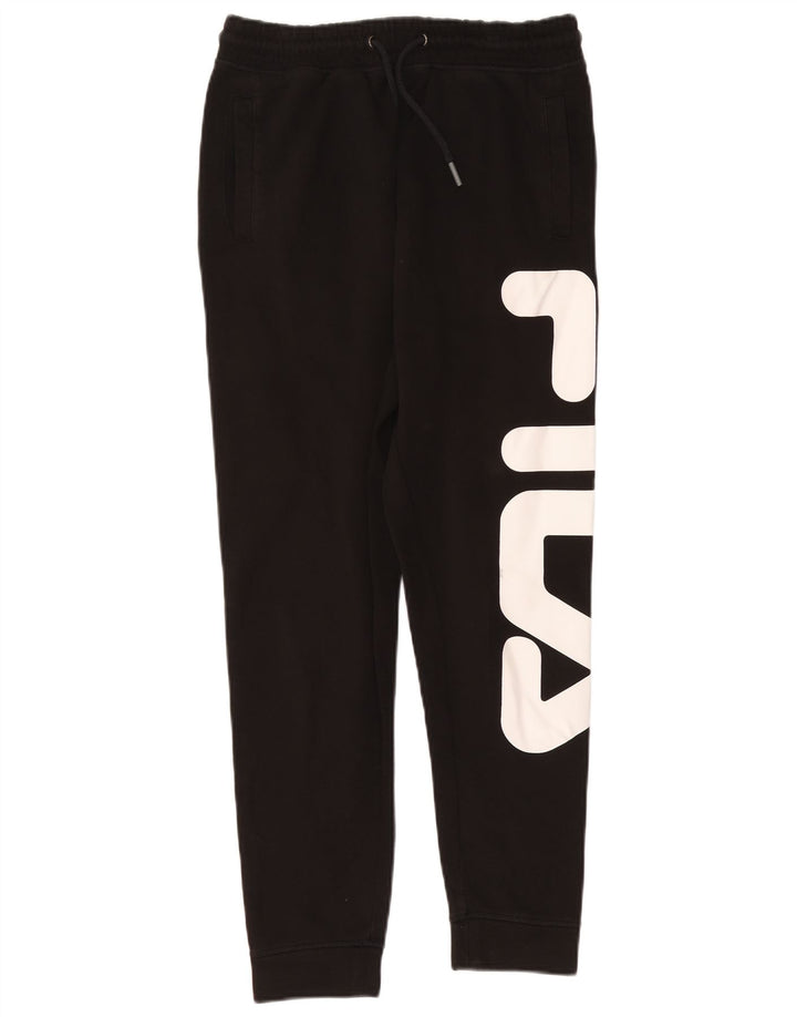 Calça de treino masculina FILA Graphic Joggers médio algodão preto