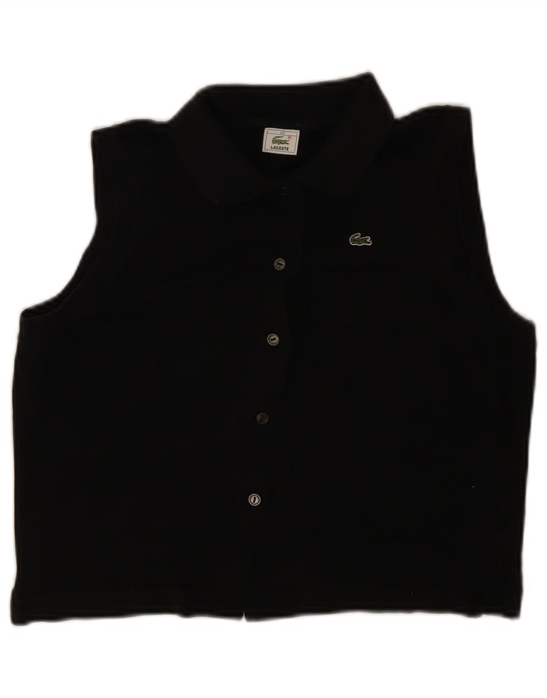 Blusa feminina Lacoste cropped sem mangas tamanho 44 grande preta
