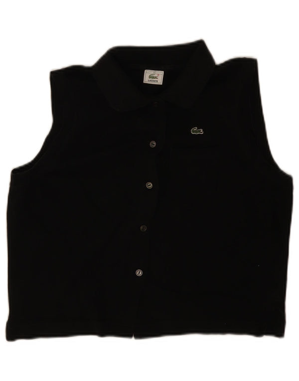 Blusa feminina Lacoste cropped sem mangas tamanho 44 grande preta