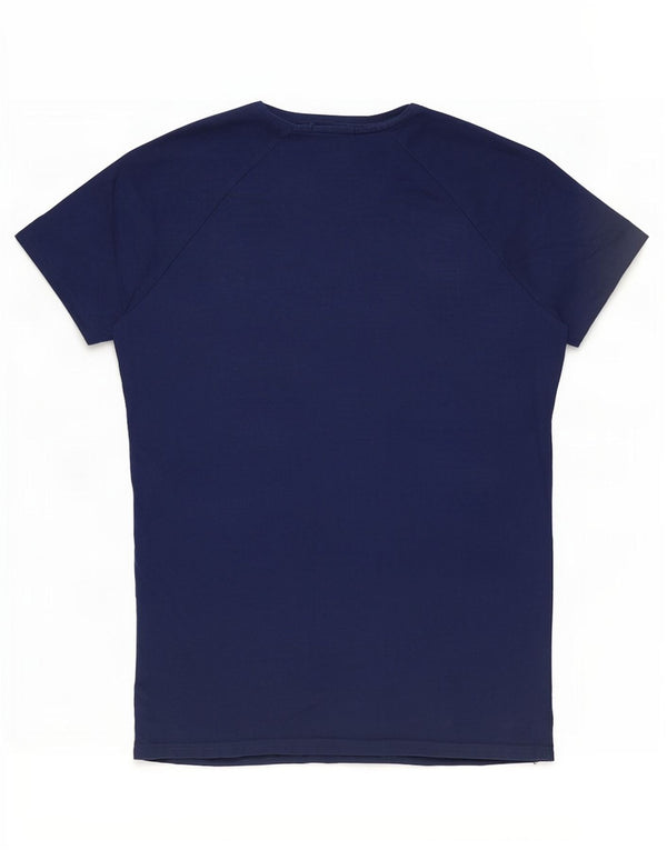 Adidas Mens Camiseta Top Médio Algodão Azul Marinho