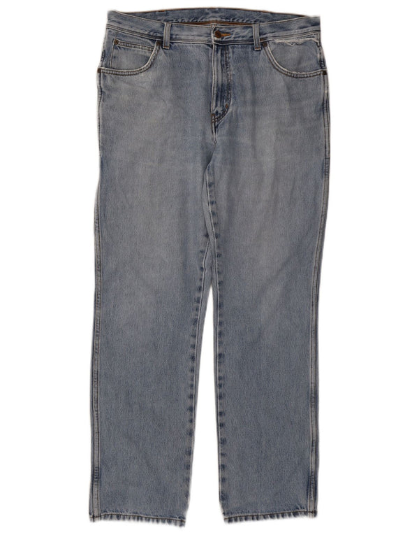 Wrangler masculino regular fit jeans reto W36 L32 algodão azul