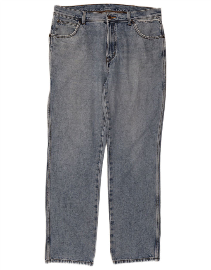 Wrangler masculino regular fit jeans reto W36 L32 algodão azul