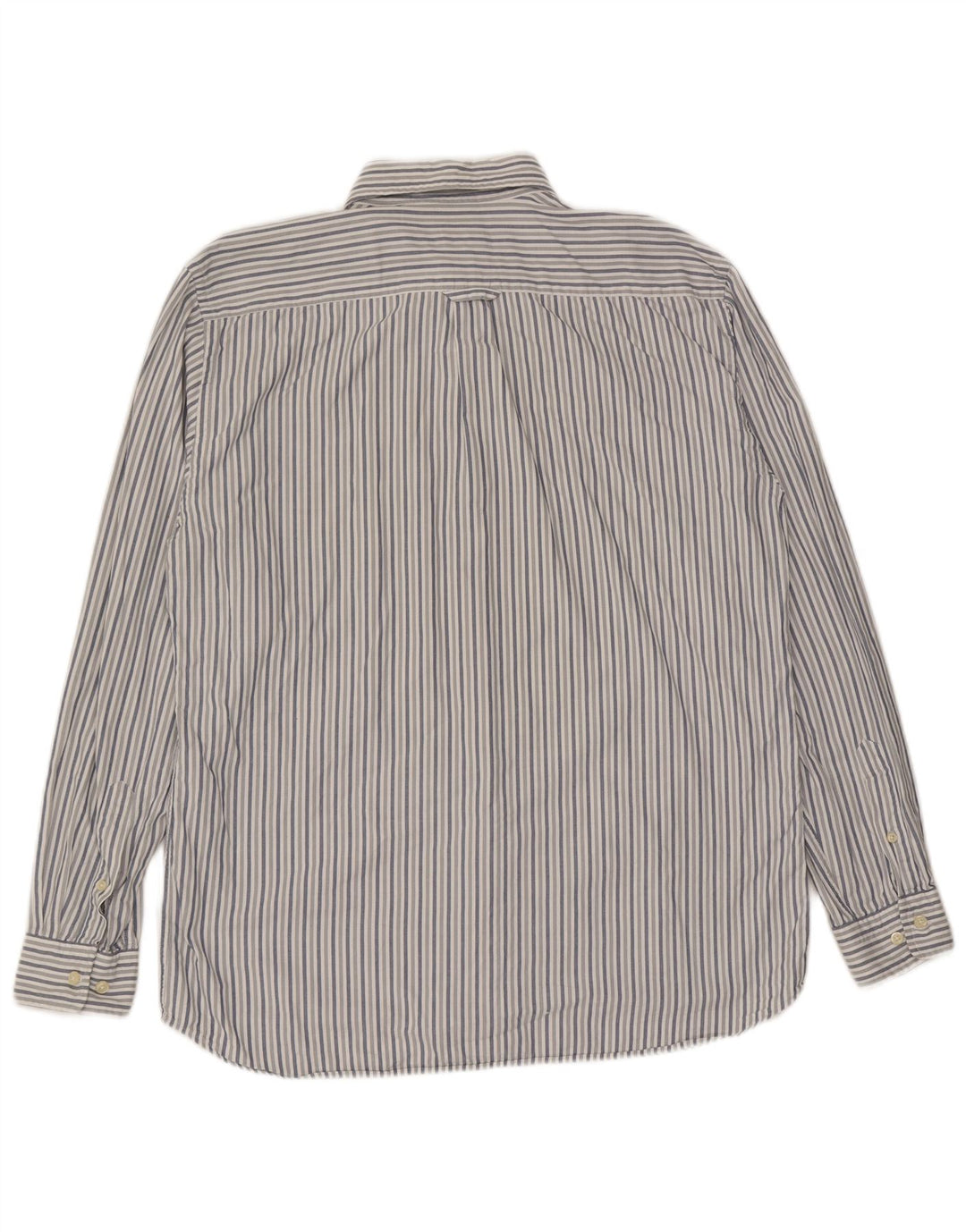 Camisa masculina Gant de algodão listrado azul médio