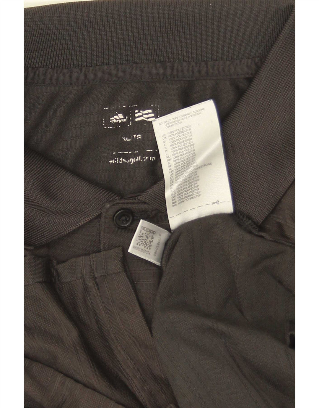 Camisa polo masculina de manga comprida Adidas XL preto poliéster