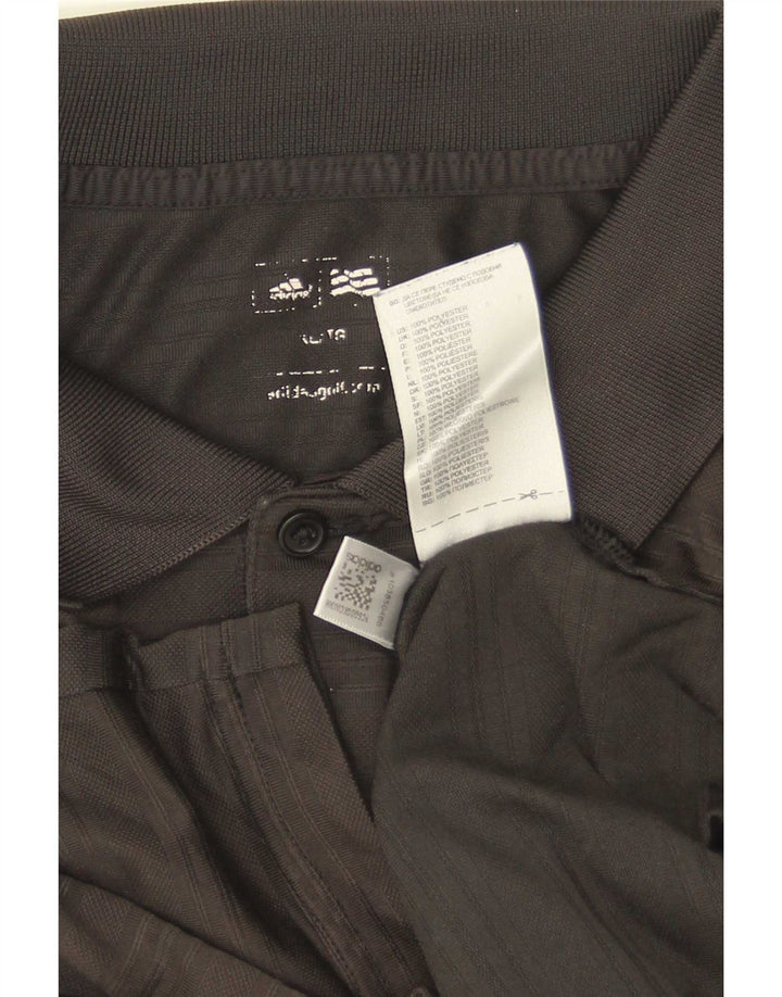 Camisa polo masculina de manga comprida Adidas XL preto poliéster