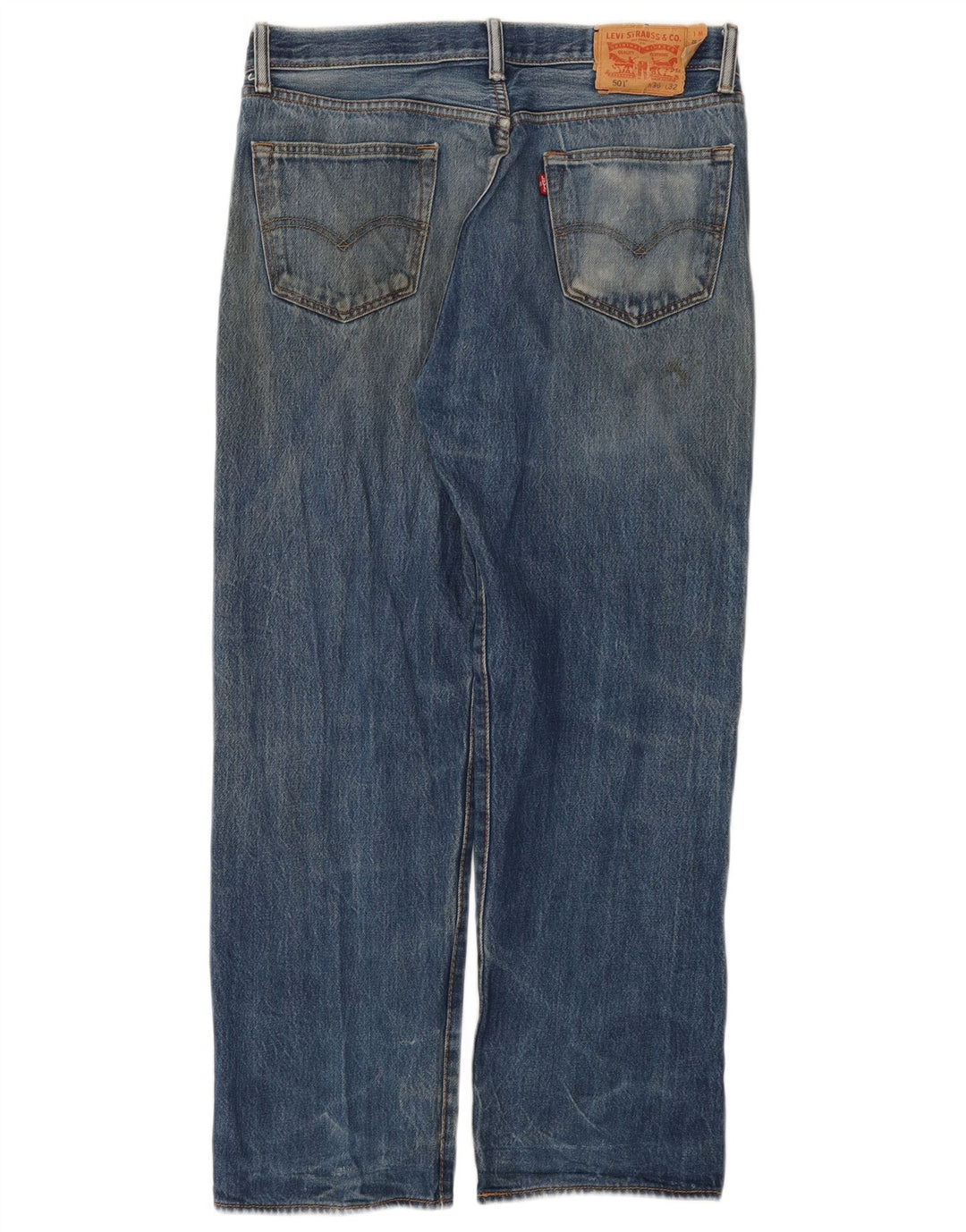 Levi's Masculino 501 Straight Jeans W36 L29 Azul Algodão