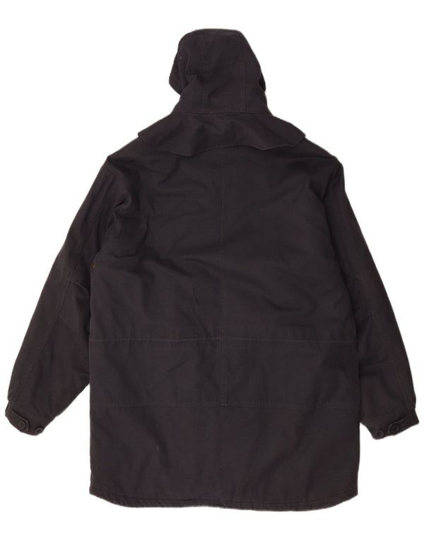 Jaqueta Parka masculina com capuz Marks & Spencer Reino Unido 42 XL azul marinho