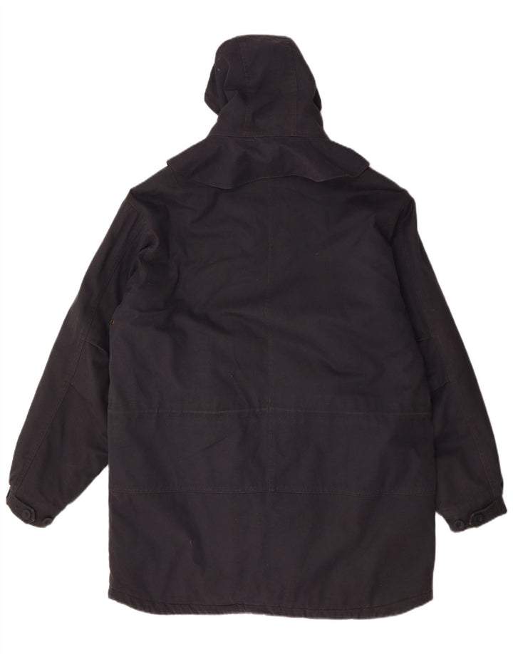 Jaqueta Parka masculina com capuz Marks & Spencer Reino Unido 42 XL azul marinho