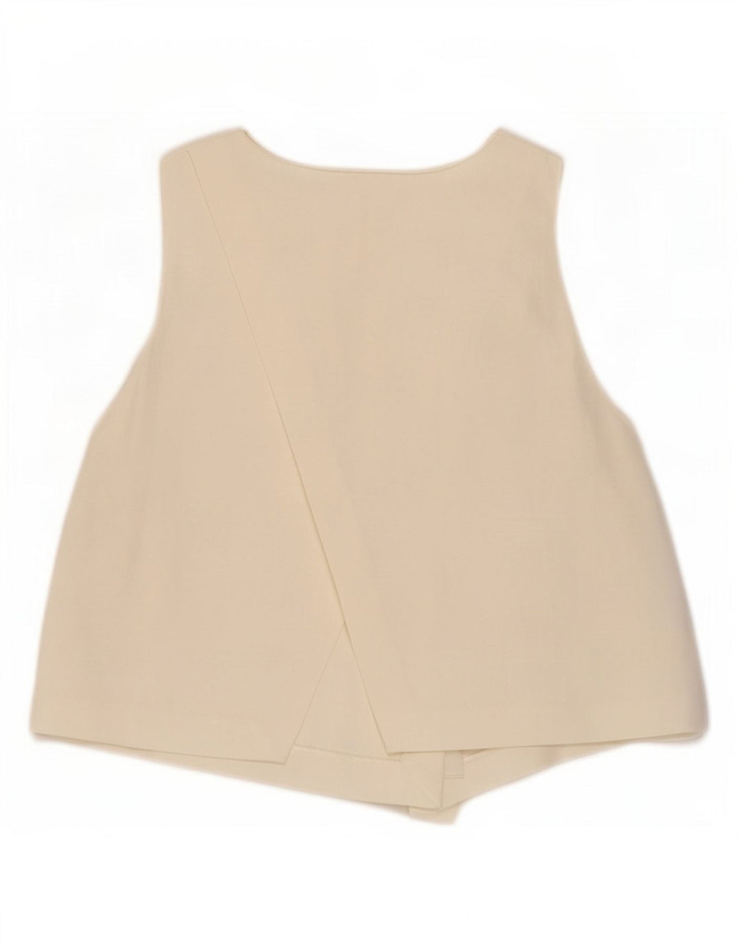 Blusa feminina sem mangas Zara Top UK 12 médio off white viscose