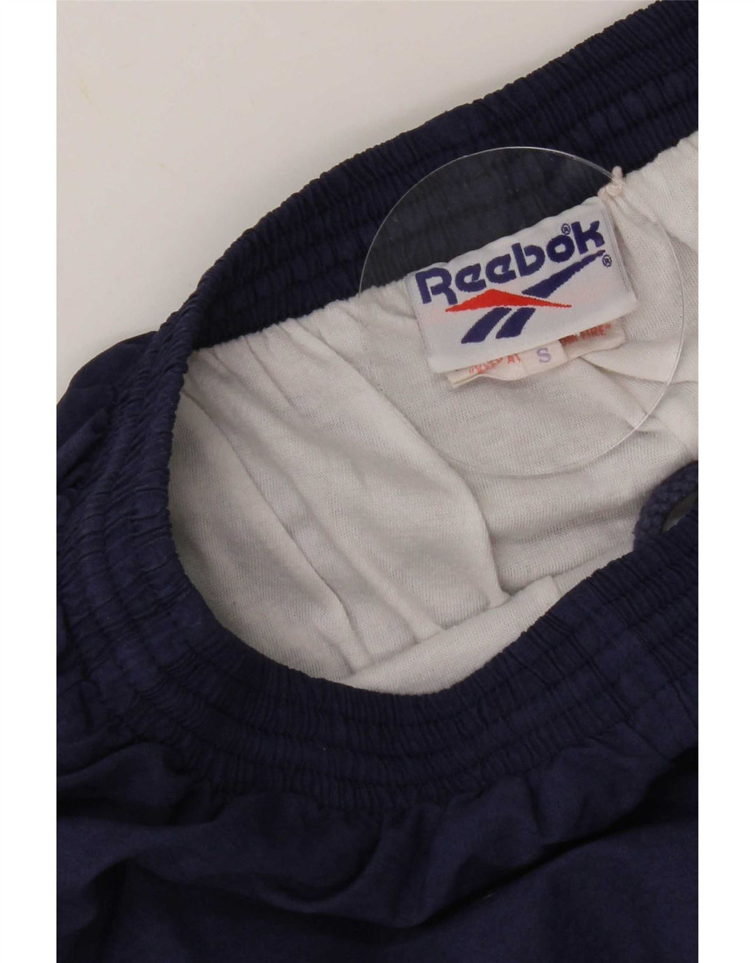 Calça de treino masculina Reebok Joggers pequeno azul marinho nylon