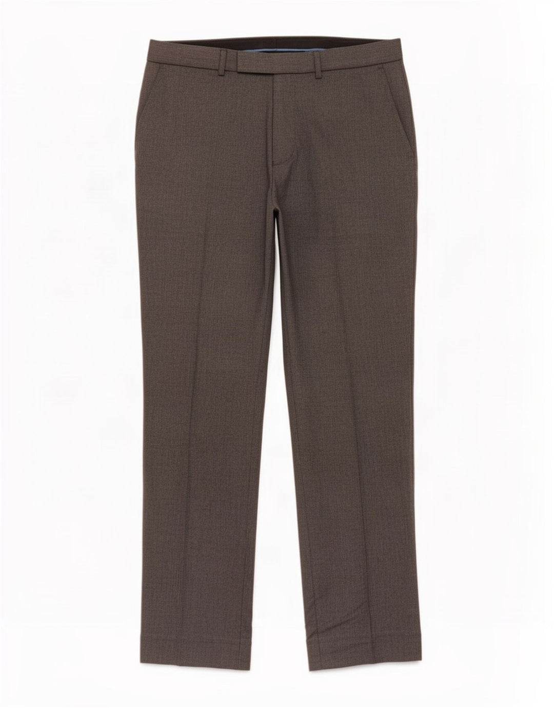 Calça chino reta masculina Marks & Spencer W34 L31 poliéster cinza