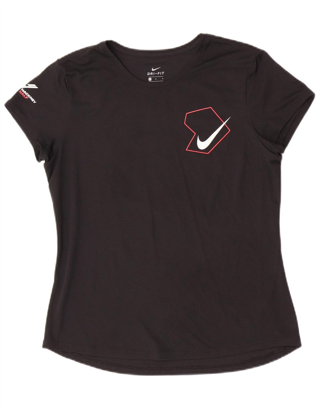 Camiseta Nike Feminina Dri Fit Graphic Top UK 16 Grande Poliéster Preto