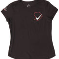 Camiseta Nike Feminina Dri Fit Graphic Top UK 16 Grande Poliéster Preto