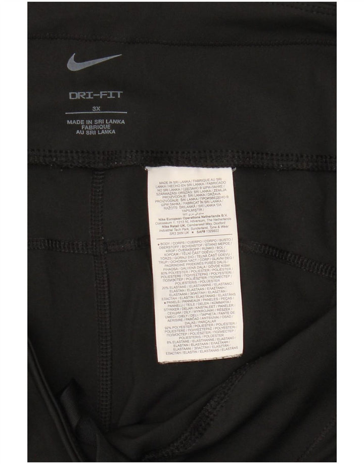 Leggings Nike Dri Fit Capri UK 22 3XL Preto Poliéster