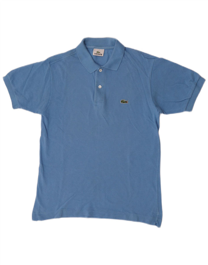 Camisa polo masculina Lacoste tamanho 3 pequeno algodão azul