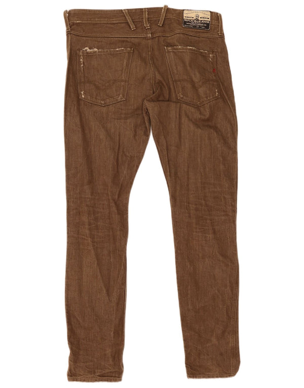 Replay Masculino Anbass Slim Jeans W34 L32 Marrom Algodão