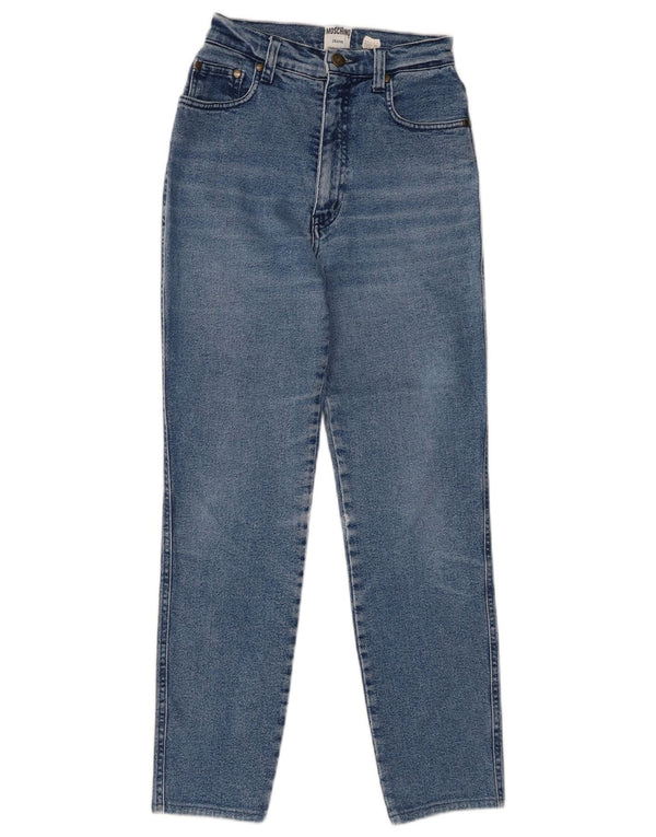 Calça jeans feminina cintura alta Moschino W27 L27 algodão azul