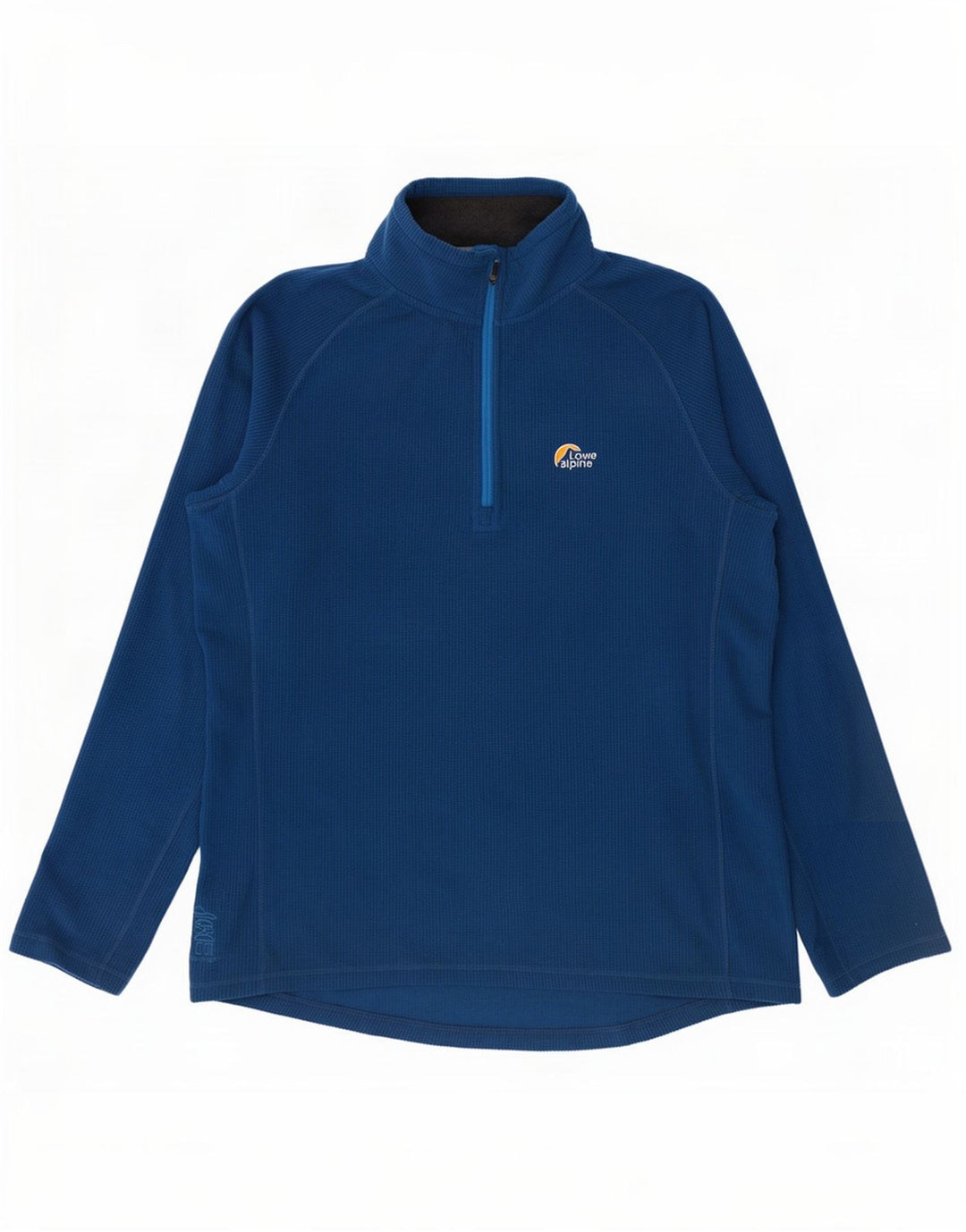 Suéter de lã masculino Lowe Alpine com zíper e gola grande poliéster azul marinho