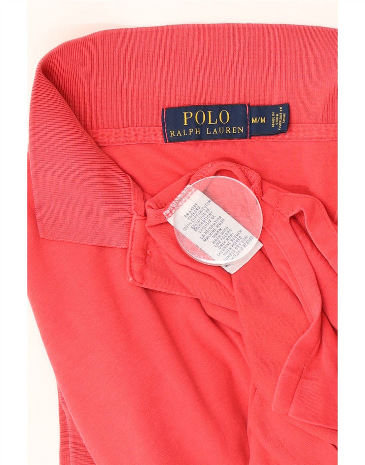 Camisa polo masculina Polo Ralph Lauren de algodão vermelho médio