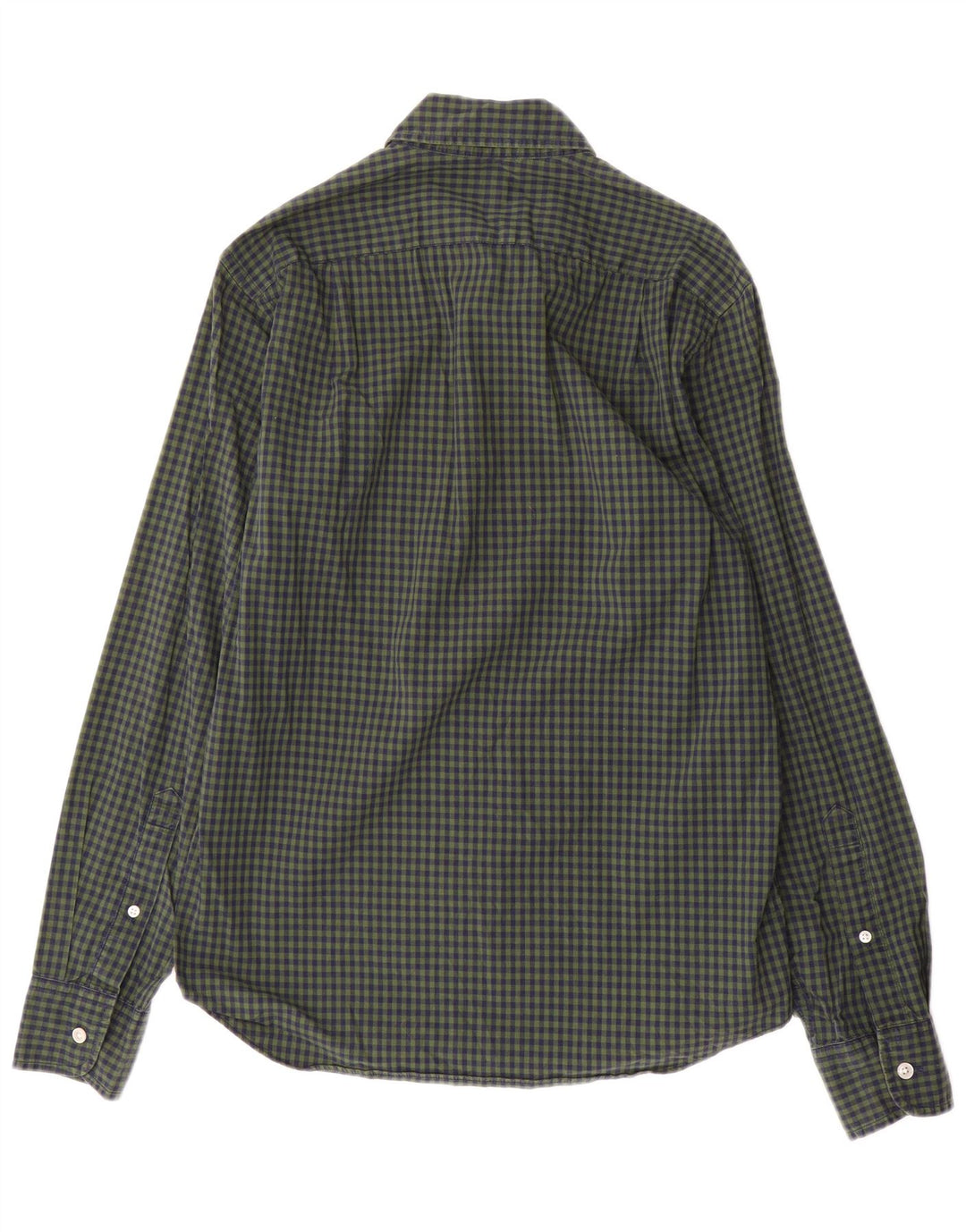 J. CREW Camisa masculina slim pequena de algodão xadrez verde