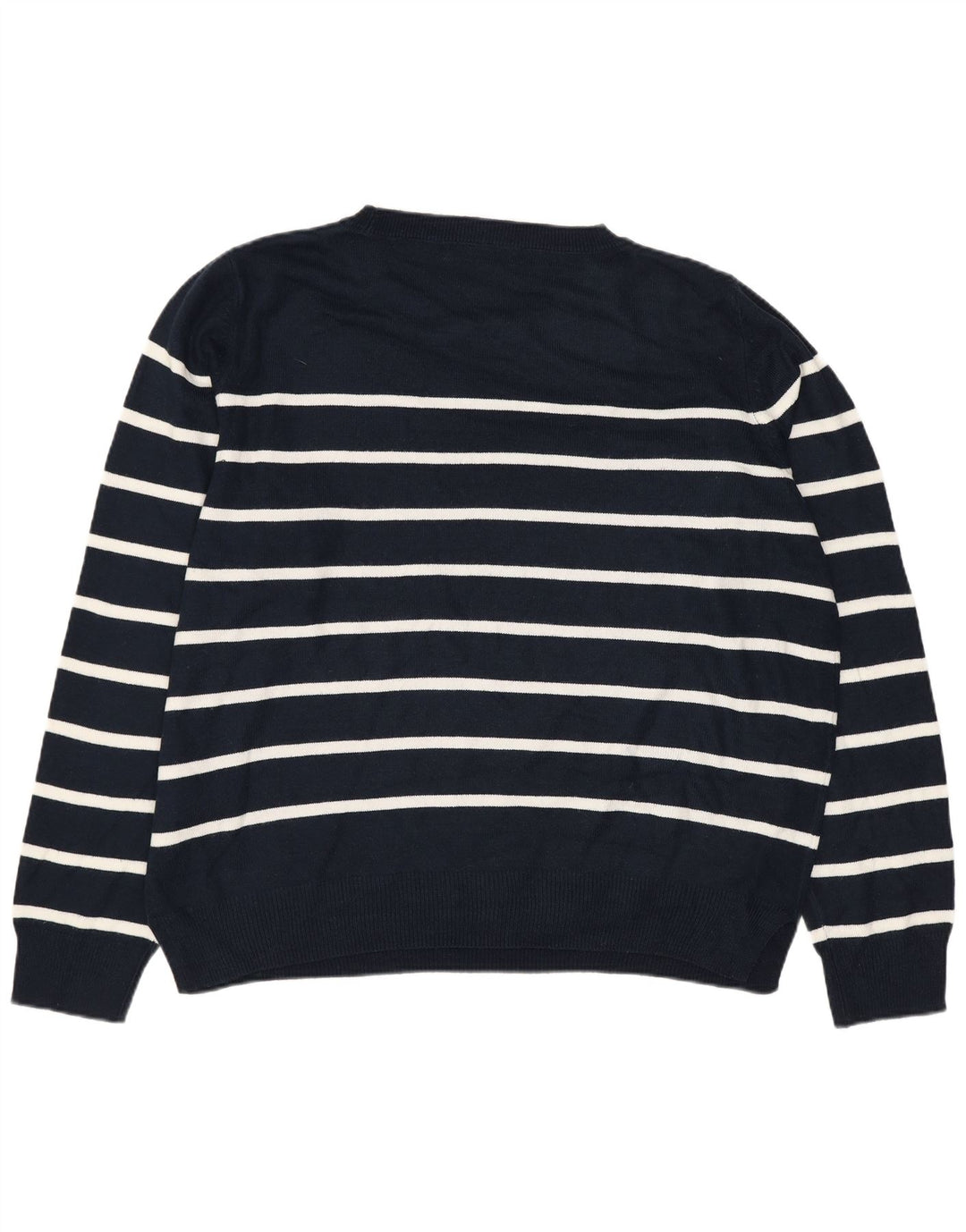 Suéter feminino Marks & Spencer com gola redonda Reino Unido 16 grande azul marinho