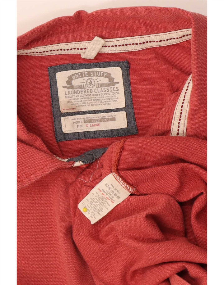 Camisa polo masculina White Stuff XL algodão vermelho