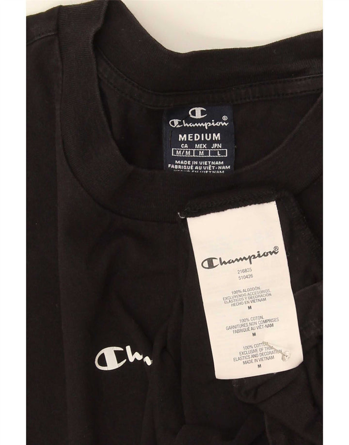 Camiseta masculina Champion de algodão preto médio