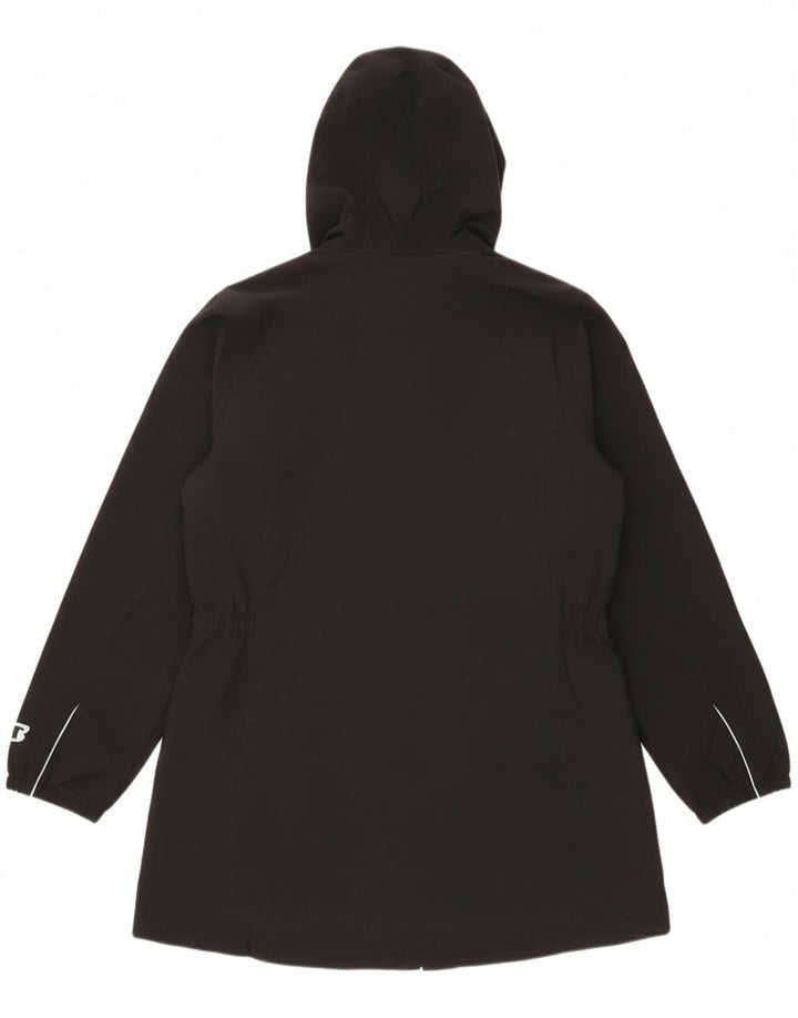 Capa de chuva com capuz feminino New Balance UK 14 poliéster preto médio
