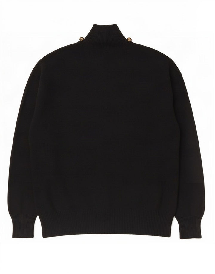 Suéter feminino Marks & Spencer com gola tartaruga Reino Unido 12 médio preto