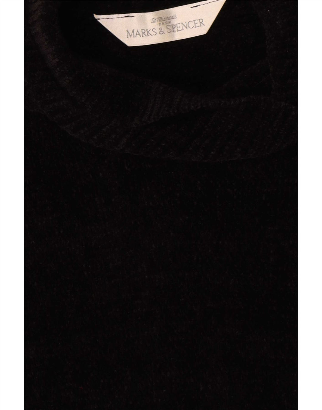 Vestido jumper feminino de manga curta Marks & Spencer Reino Unido 12 médio preto
