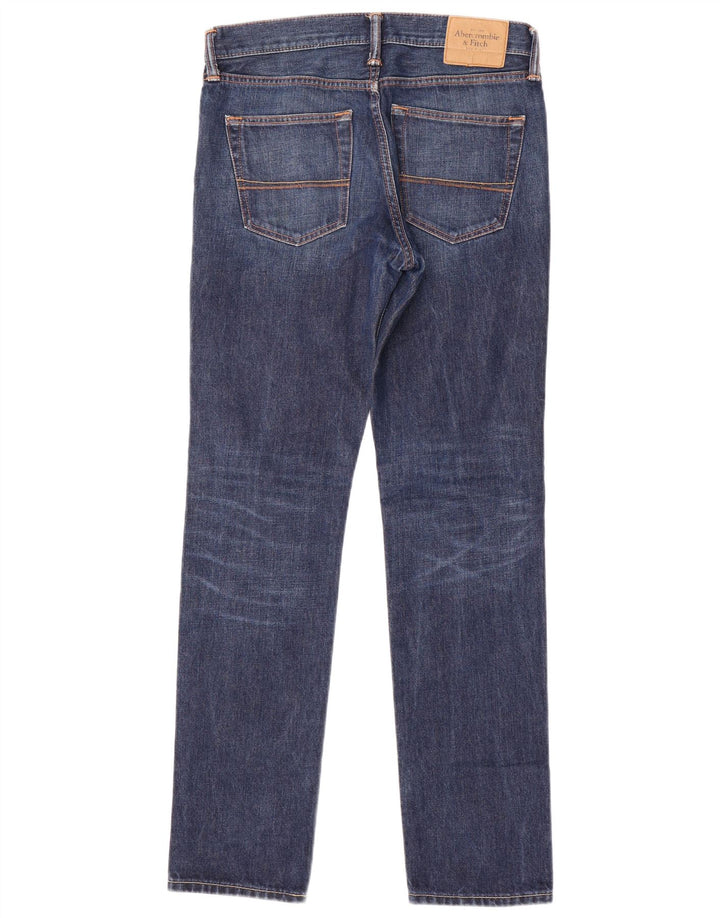 ABERCROMBIE & FITCH Jeans Slim Masculino W30 L32 Algodão Azul