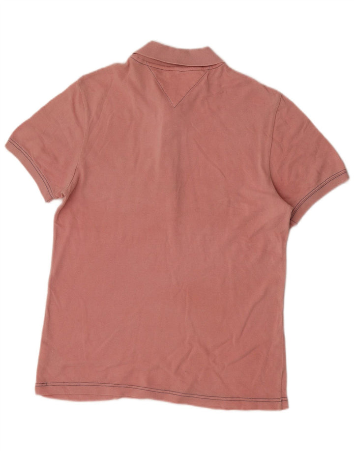 Camisa polo masculina Tommy Hilfiger médio algodão rosa