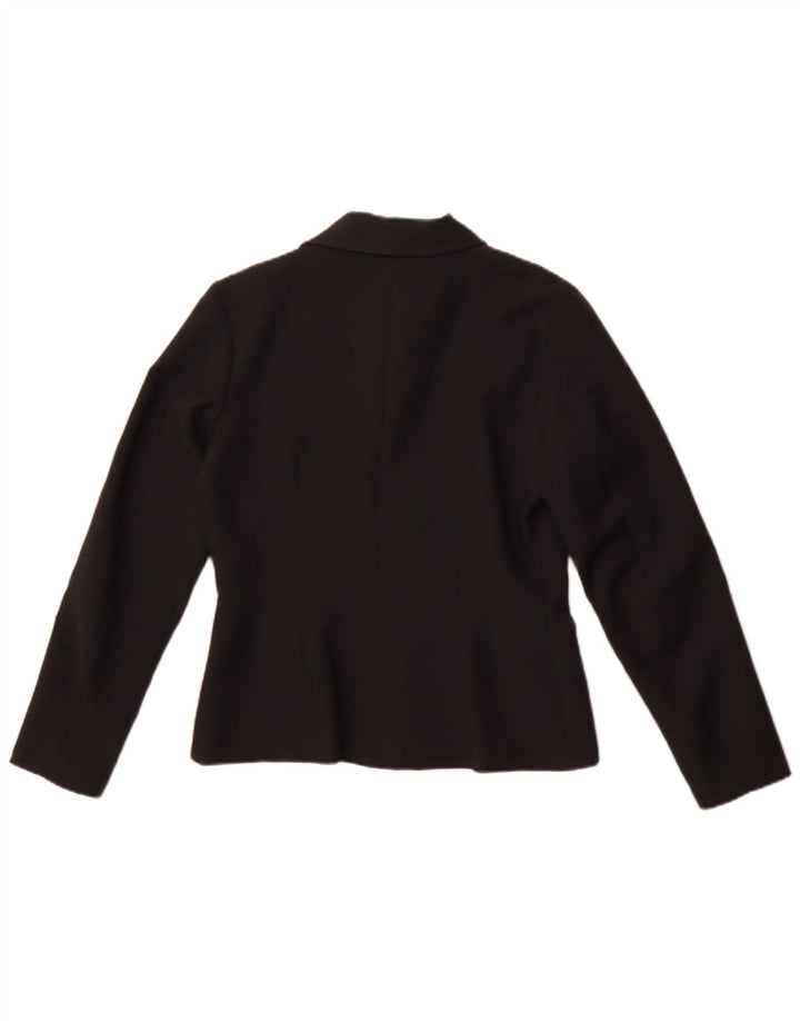 Jaqueta blazer feminina vintage com 4 botões IT 44 poliéster preto médio