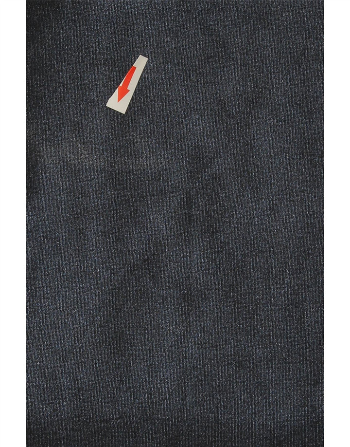 Zara Top curto feminino UK 18 XL azul marinho poliéster