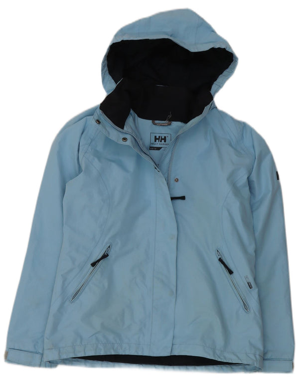 Jaqueta de chuva com capuz Helly Hansen para meninas 13-14 anos azul poliéster