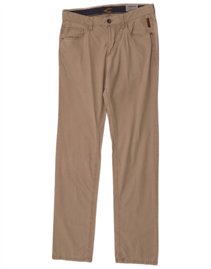 Calça casual reta masculina Camel Active W33 L36 algodão bege