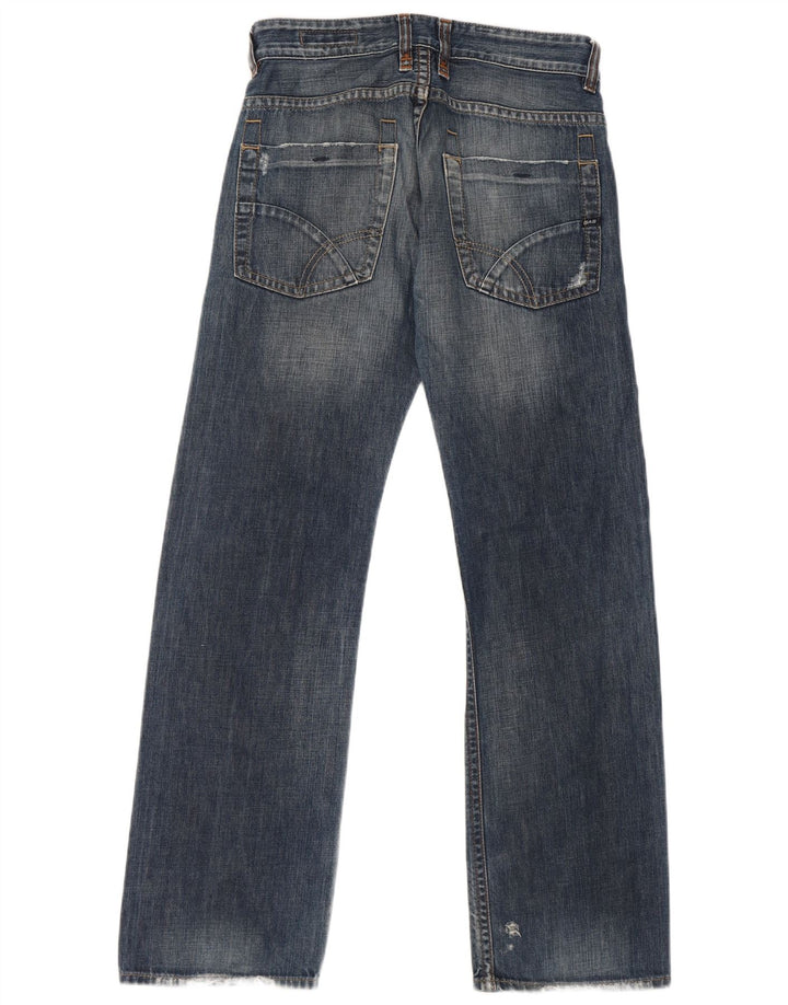 Gas Mens Bootcut Jeans W30 L32 Azul Algodão
