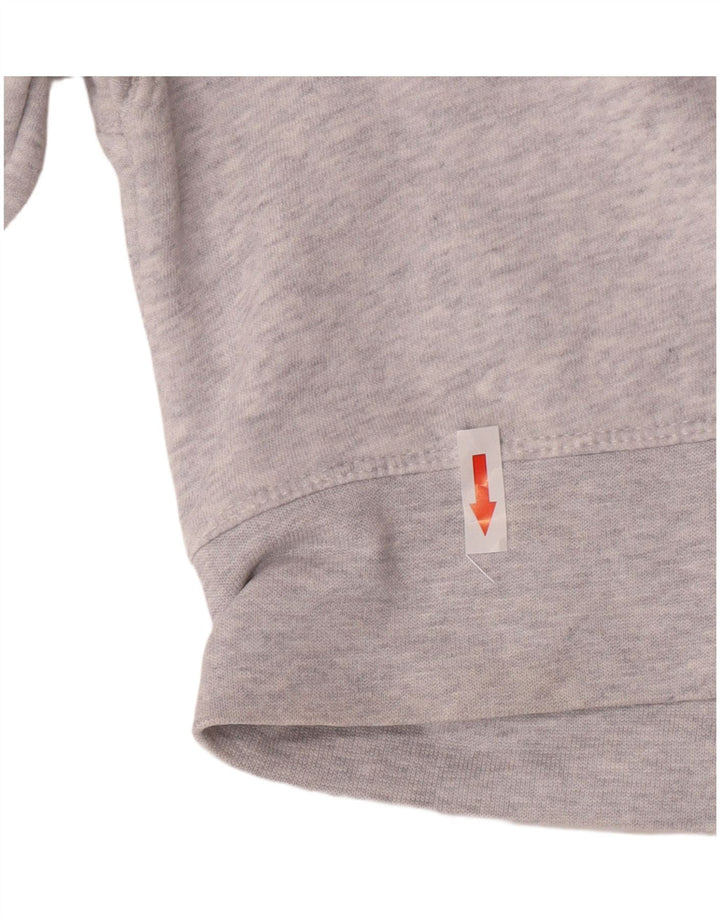 Moletom Nike Feminino Crop Graphic Jumper UK 10 Pequeno Cinza Flecked