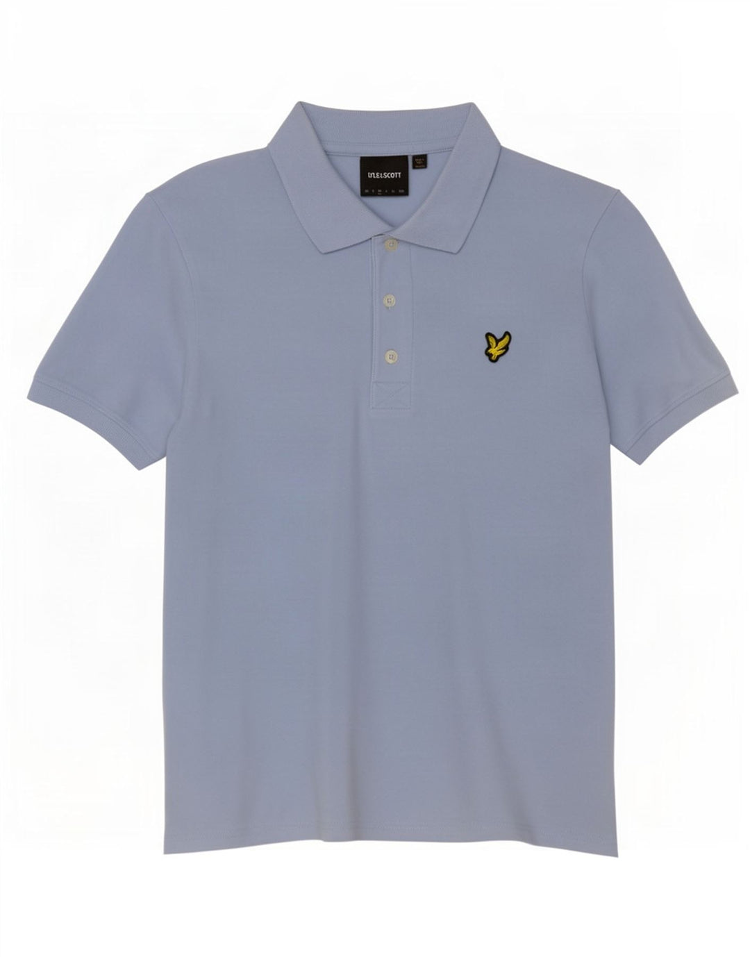 Camisa polo masculina Lyle & Scott de algodão azul médio