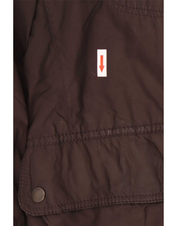 Jaqueta acolchoada masculina Massimo Dutti grande poliéster marrom