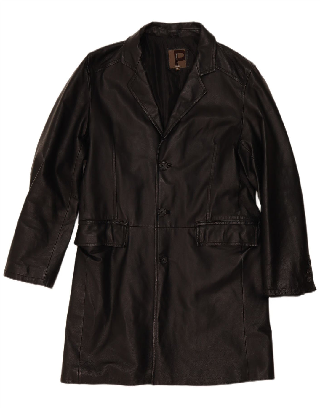 Casaco de couro masculino Conbipel IT 50 grande couro preto