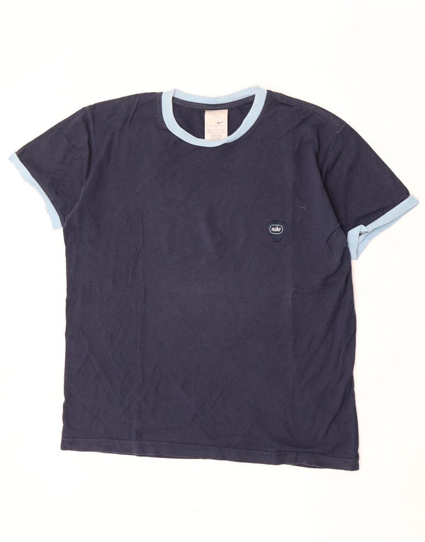Camiseta masculina Nike Top UK 42/44 grande algodão azul marinho