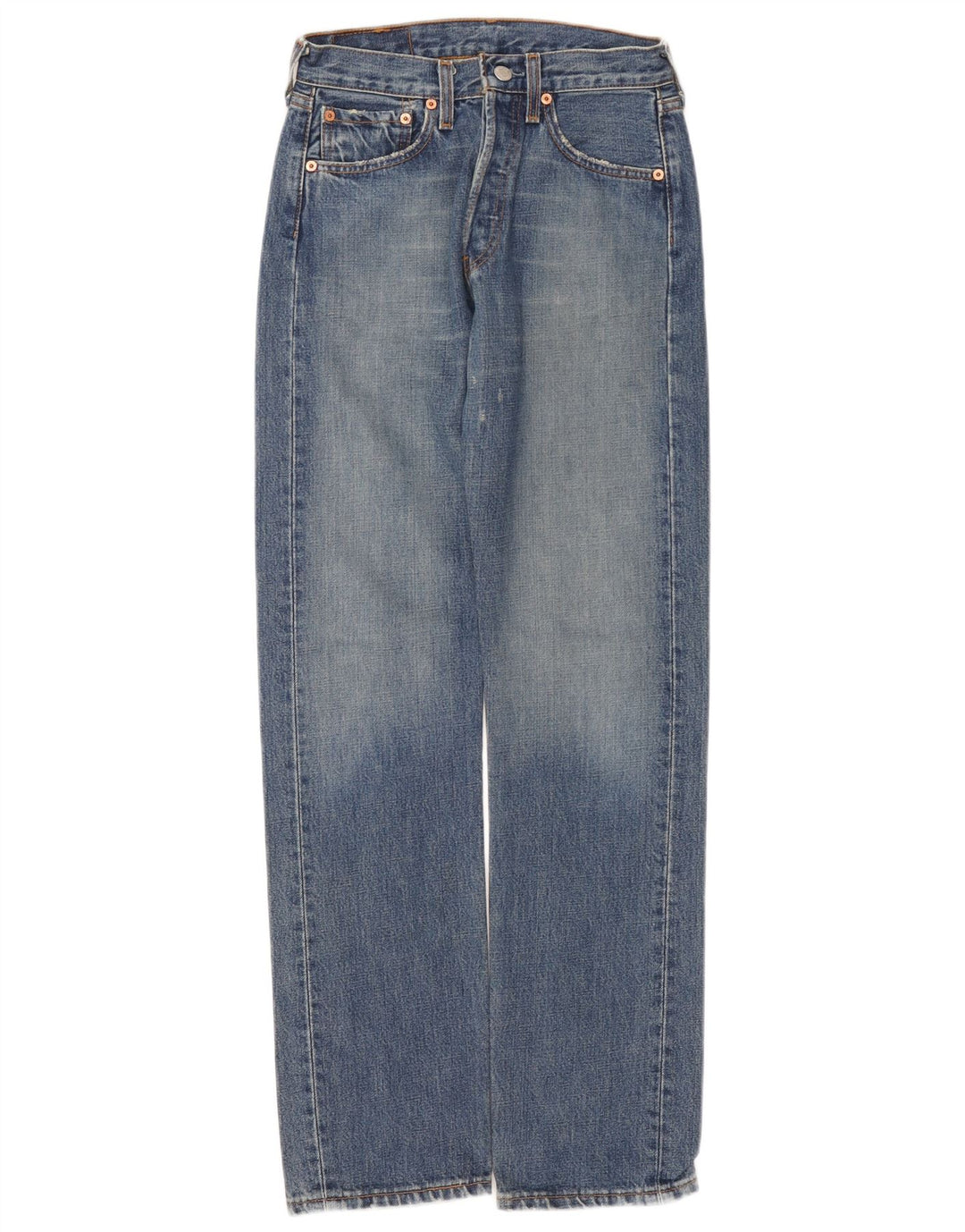 Calça Jeans Levis Masculina 501 Distressed Straight W27 L32 Azul Algodão